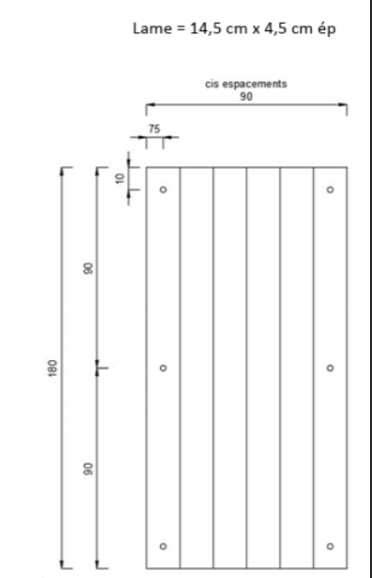 Platelage en bois exotique