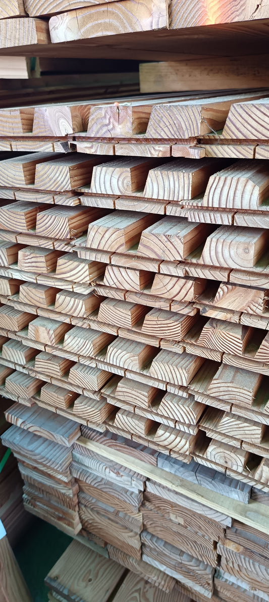 Lame bardage faux claire-voie Douglas extérieur – 4 m – Classe 3