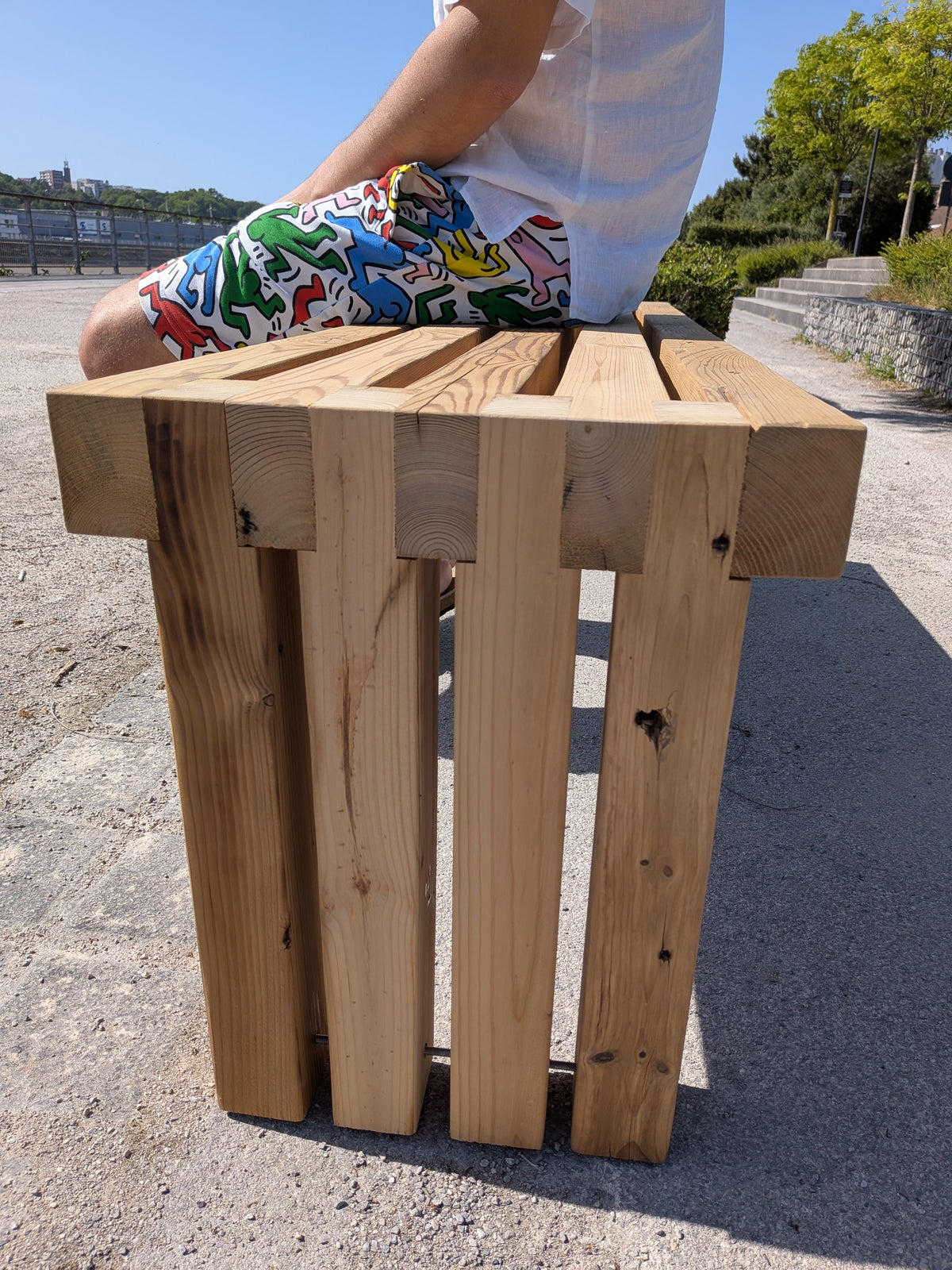 Des chevrons transformés en bancs